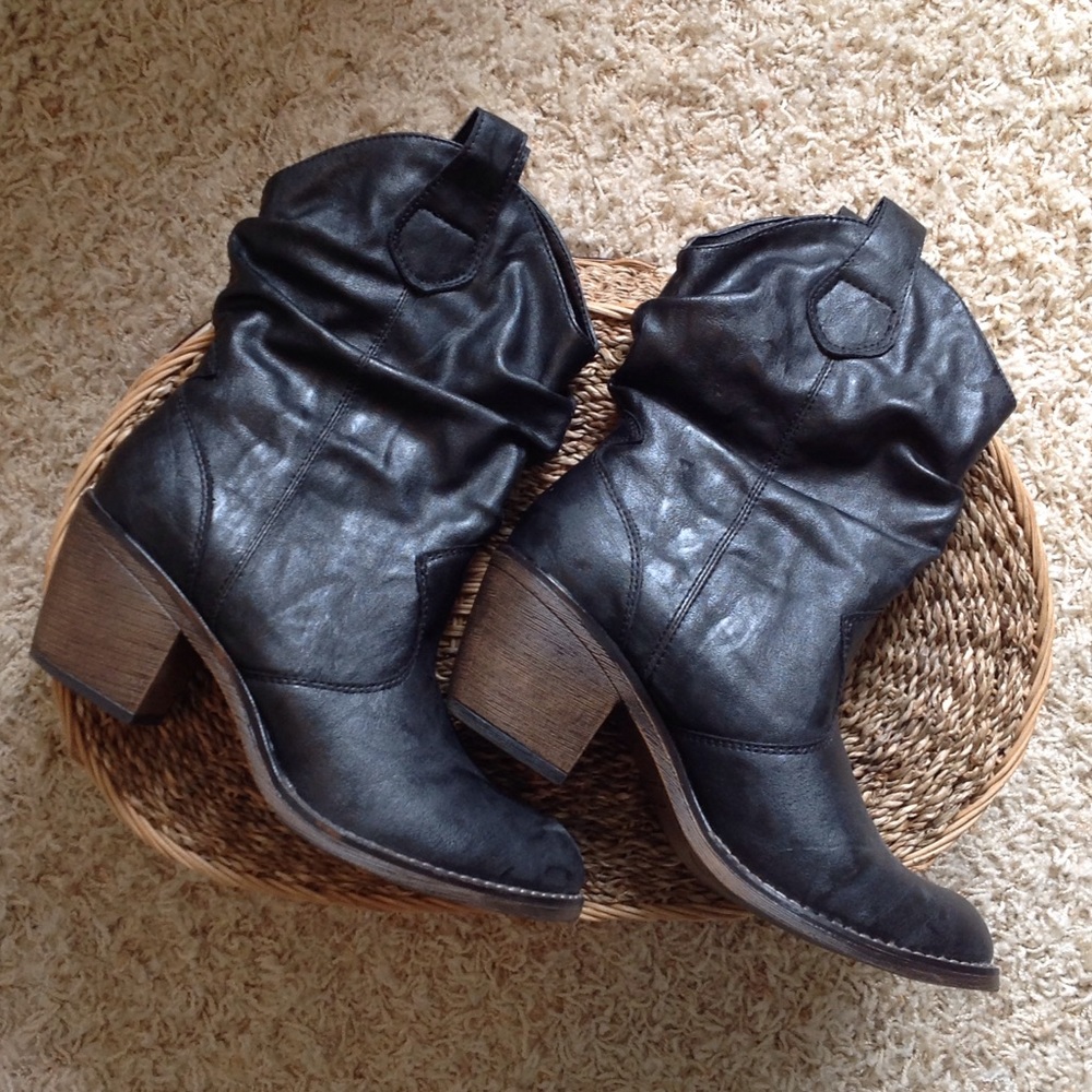 Black Cowboy Boot Booties